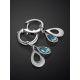 Silver Dangles With Synthetic Topaz, image , picture 2