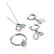 Silver Dangles With Synthetic Topaz, image , picture 4