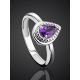 Sterling Silver Amethyst Ring, Ring Size: 6.5 / 17, image , picture 2