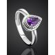 Sterling Silver Amethyst Ring, Ring Size: 6.5 / 17, image , picture 2