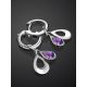 Sterling Silver Amethyst Dangles, image , picture 2