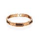 Golden Link Bracelet With Black Enamel, image 