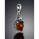 Tiny Amber Hedgehog Pendant, image , picture 2