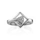 Geometric Silver Crystal Ring The Astro, Ring Size: 8 / 18, image , picture 3