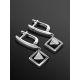 Geometric Silver Dangle Earrings With Crystals The Astro, image , picture 2