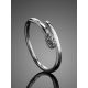 Silver Ring With White Crystals, Ring Size: 6 / 16.5, image , picture 2