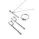 Stylish Silver Crystal Dangle Earrings, image , picture 3