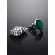 Silver Drop Shaped Studs With Enamel And Crystals, image , picture 2
