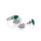 Silver Drop Shaped Studs With Enamel And Crystals, image , picture 5
