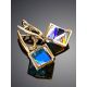 Golden Dangles With Synthetic Quartz, image , picture 2