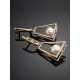 Golden Dangles With Pearl And Crystals The Serene, image , picture 2