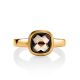 Classic Golden Ring With Smoky Quartz, Ring Size: 7 / 17.5, image , picture 3