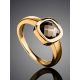 Classic Golden Ring With Smoky Quartz, Ring Size: 7 / 17.5, image , picture 2