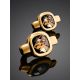 Golden Earrings With Smoky Quartz, image , picture 2