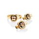 Classic Golden Ring With Smoky Quartz, Ring Size: 7 / 17.5, image , picture 4