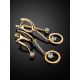 Designer Golden Dangles With Crystals, image , picture 2