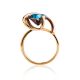 Golden Cocktail Ring With Synthetic Alexandrite, Ring Size: 7 / 17.5, image , picture 3