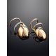 Designer Golden Earrings With Crystals, image , picture 2