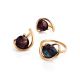 Synthetic Alexandrite Golden Earrings, image , picture 4