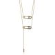 Designer Golden Necklace With Crystals, image 