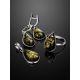 Silver Amber Drop Pendant The Pulse, image , picture 4