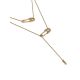 Designer Golden Necklace With Crystals, image , picture 3
