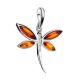 Chic Amber Dragonfly Pendant, image , picture 4