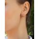 Golden Twisted Earrings With Crystals, image , picture 3