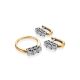 Golden Statement Ring With Three Diamonds, Ring Size: 8 / 18, image , picture 4