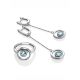 Silver Dangle Earrings With Synthetic Topaz, image , picture 4
