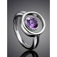 Stylish Silver Amethyst Ring, Ring Size: 8.5 / 18.5, image , picture 2