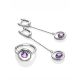Stylish Silver Amethyst Ring, Ring Size: 8.5 / 18.5, image , picture 4