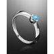 Silver Ring With Synthetic Topaz, Ring Size: 8 / 18, image , picture 2
