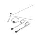 Stylish Silver Crystal Necklace, Length: 45, image , picture 3