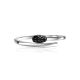Stylish Silver Ring With Black Crystals, Ring Size: 6 / 16.5, image , picture 3