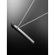 Stylish Silver Crystal Necklace, Length: 45, image , picture 2
