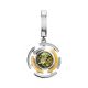 Green Amber Gold Plated Silver Pendant The Lumiere, image 