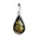 Silver Amber Drop Pendant The Pulse, image 