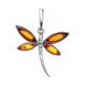 Chic Amber Dragonfly Pendant, image 