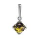 Geometric Amber Silver Pendant The Rondo, image 