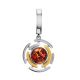 Gold Plated Silver Amber Pendant The Lumiere, image 
