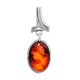 Cherry Amber Silver Pendant The Lumiere, image 