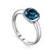 Sterling Silver Ring With Blue Synthetic Topaz, Ring Size: 6 / 16.5, image 