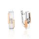 Silver Golden Earrings With Diamonds The Diva, image 