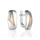 Silver Golden Earrings With Diamonds The Diva, image 