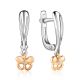Silver Golden Earrings With Diamonds The Diva, image 