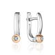 Silver Golden Diamond Earrings The Diva, image 