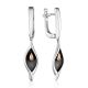 Silver Golden Earrings With White Diamonds The Diva, image 