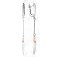 Silver Diamond Dangles With Golden Details The Diva, image 