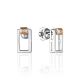 Silver Golden Studs With Diamonds The Diva, image 